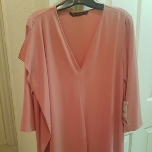 Zara Pink Frill Front Mini Dress